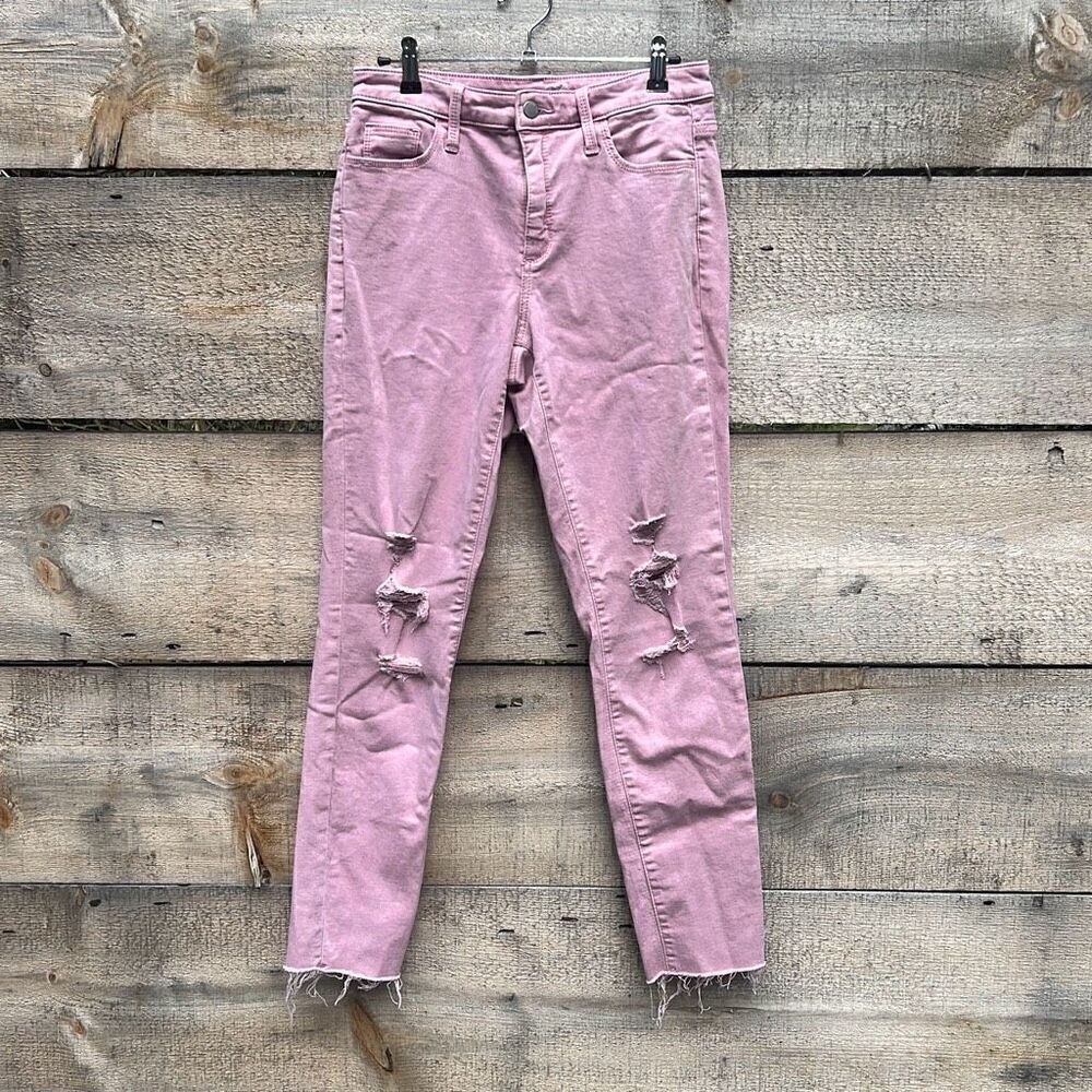 Universal Thread Women's Pink Distressed High Rise Skinny Jeans Size 4/27R